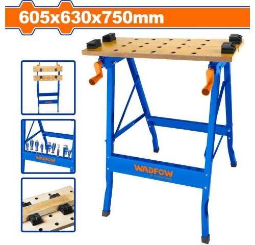 Banco Mesa Trabajo Plegable Wadfow 100kg Soporte Herramienta - Imagen 2