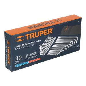 Llaves Allen Truper Juego 30 Piezas Estuche Plástico All-30 Color Cromado