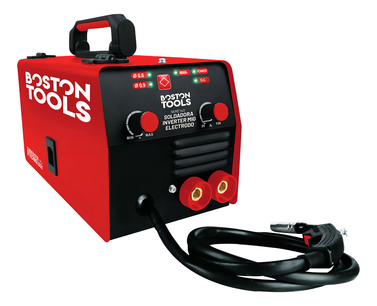Soldadora Inverter Mig Electrodo Boston Tools 140amp G P Color Rojo Frecuencia 50/60hz