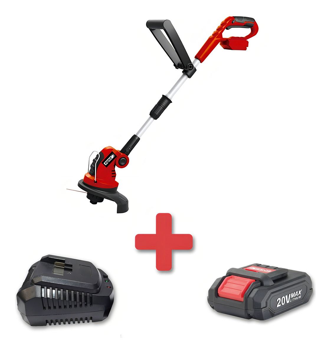 Bordeadora Inalambrica + Cargador 20v + Bateria 2.0 Equus