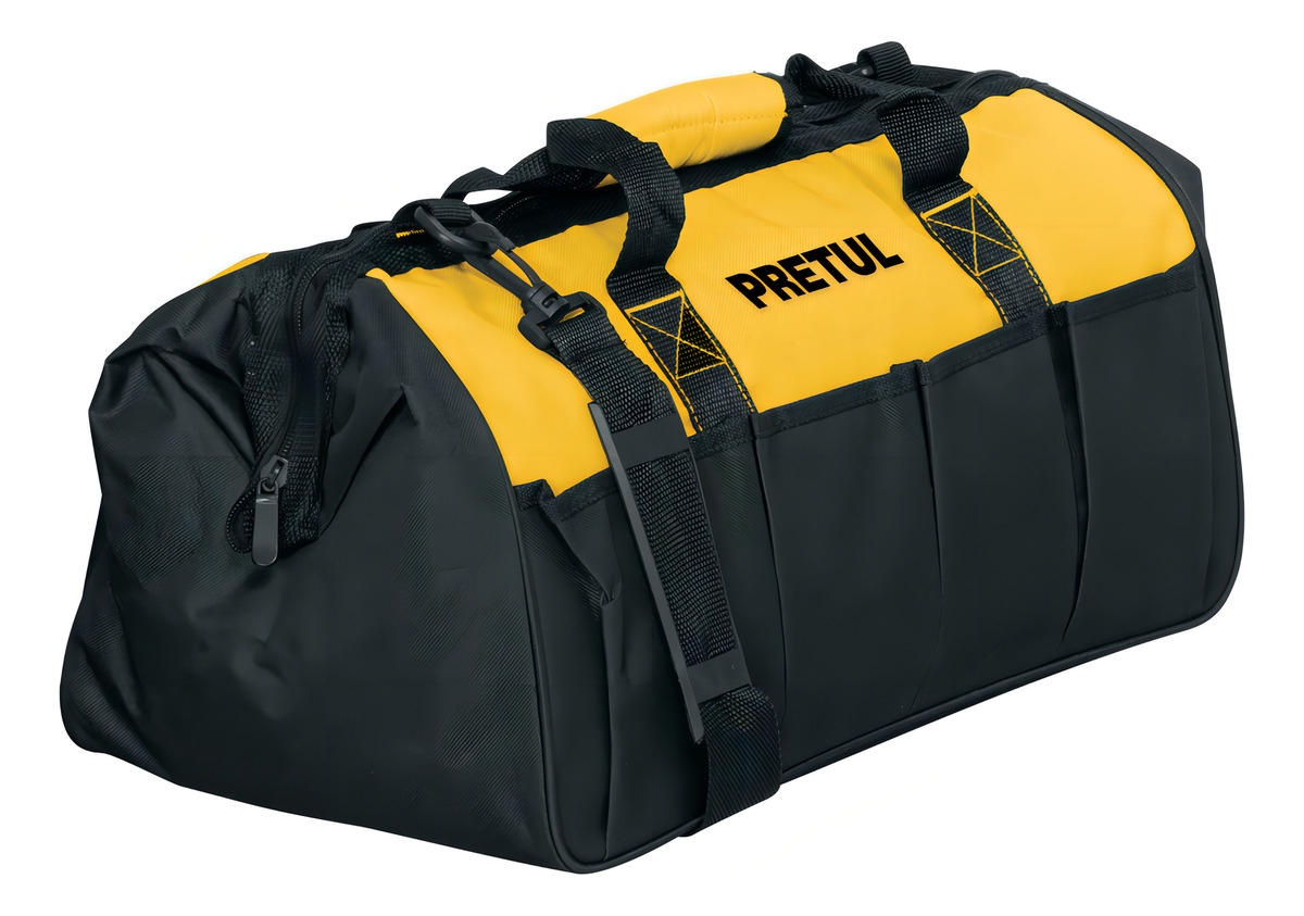 Maletin Porta Herramientas Bolso Pretul Male-18p Largo 45 Cm Color Negro