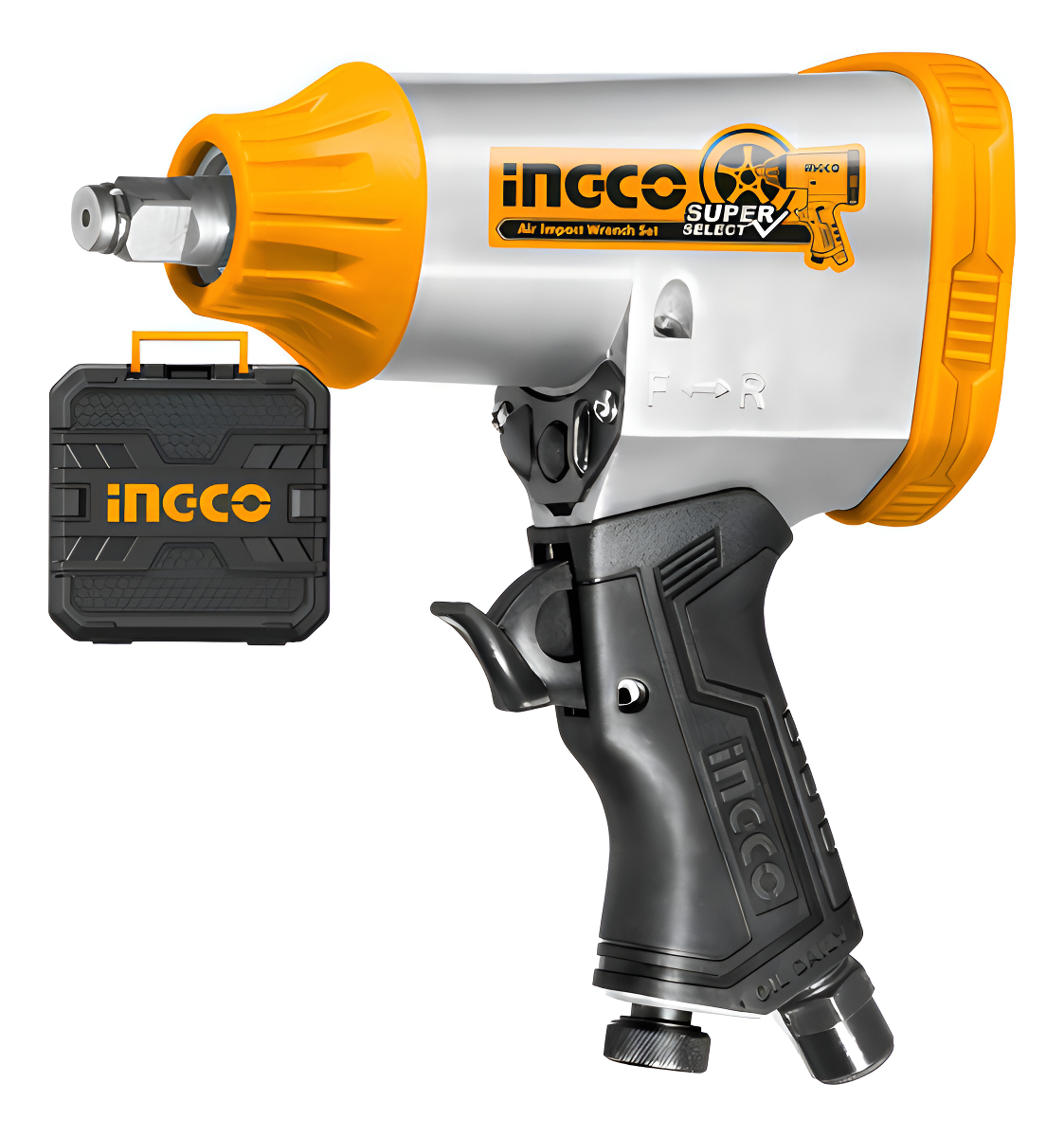 Llave De Impacto Neumatica 1/2 312nm Ingco Aiw12312 Color Amarillo