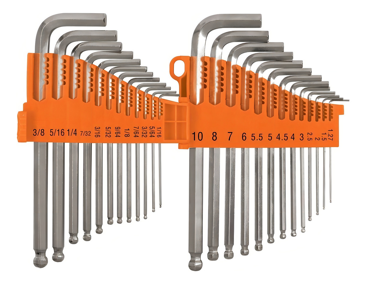 Juego 25 Llaves Allen Milimetricas Y Pulgadas Truper