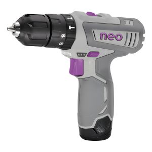 Taladro Percutor A Bateria 12v (incluye 1 Batería) Neo Color Gris