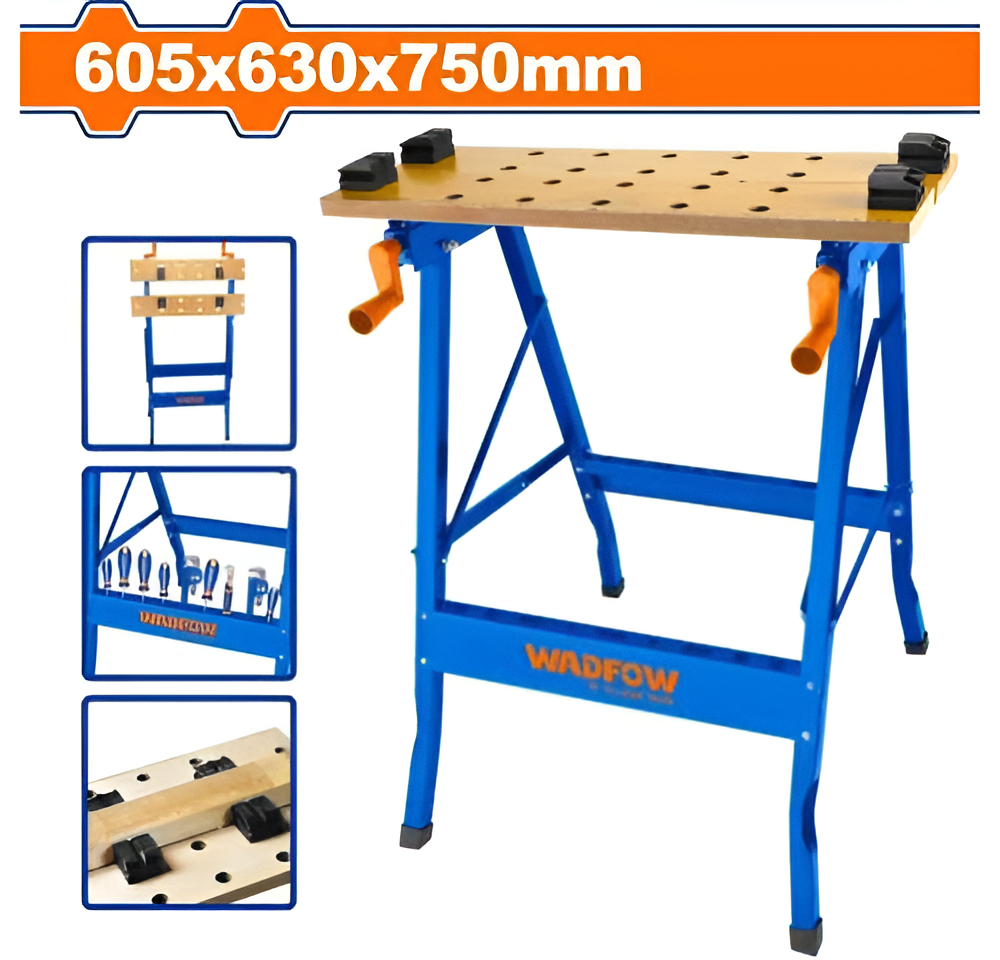 Banco Mesa Trabajo Plegable Wadfow 100kg Soporte Herramienta - Imagen 2