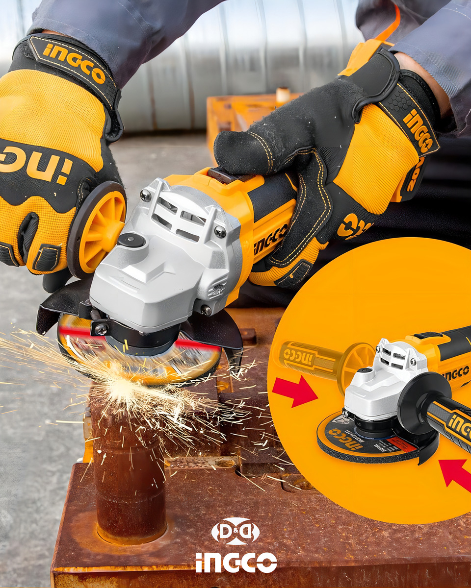 Ingco Industrial Cagli21154 Amoladora Brushless 4 1/2 Color Naranja Claro - Imagen 6