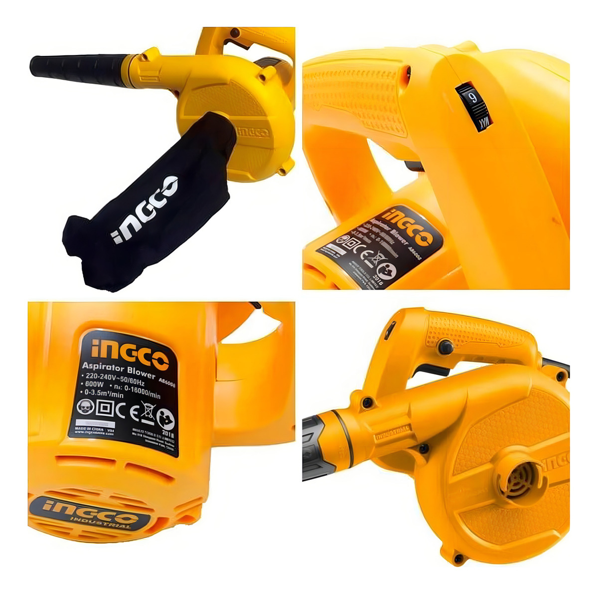 Sopladora Aspiradora Ingco 400w Ab4018 - Imagen 9