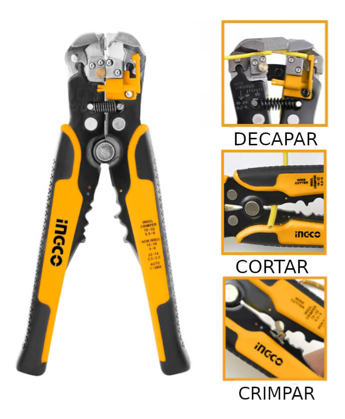 Pinza Pela Cable Pro Automatica Ingco - Imagen 8