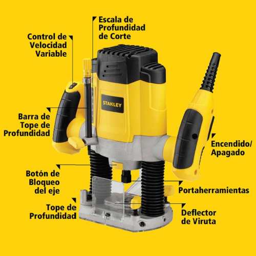 Fresadora Stanley Srr1200 1.2kw - Imagen 2