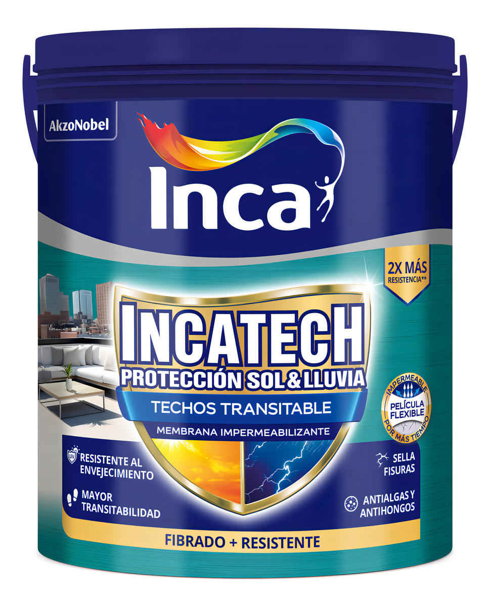 Incatech Fibrado Membrana Líquida Impermeabilizante Inca 20k
