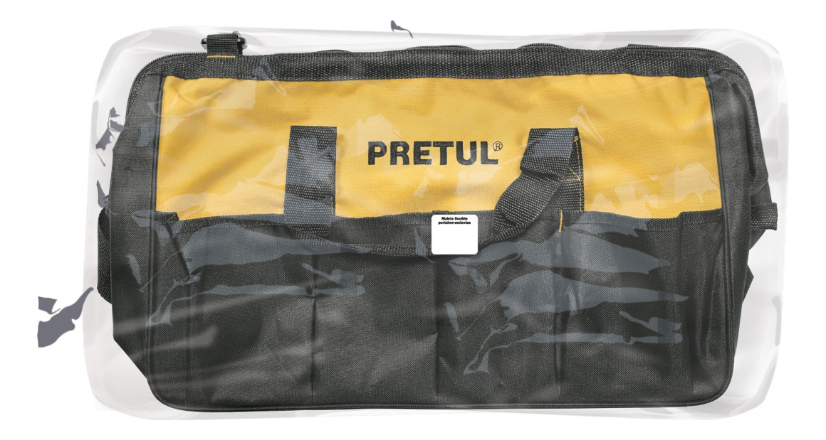 Maletin Porta Herramientas Bolso Pretul Male-18p Largo 45 Cm Color Negro - Imagen 5