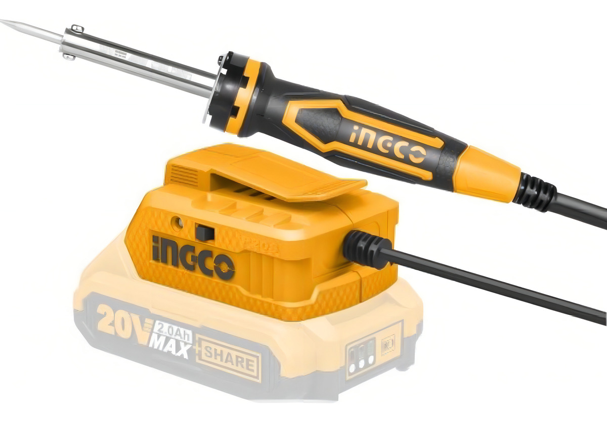 Soldador A Batería 20v Ingco Csili2001 - Lnf Color Anaranjado - Imagen 2