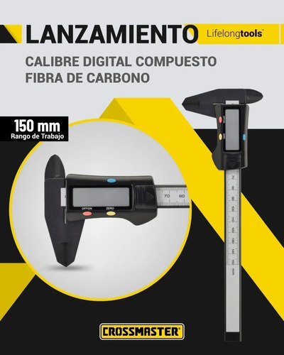 Calibre Digital Crossmaster De 150 Mm Fibra De Carbono - Fc - Imagen 3