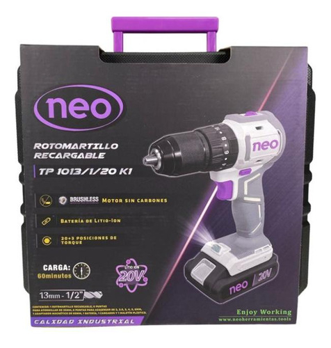Taladro Percutor Brushless 13mm Neo - Tp1013/1/20k1 - Imagen 5