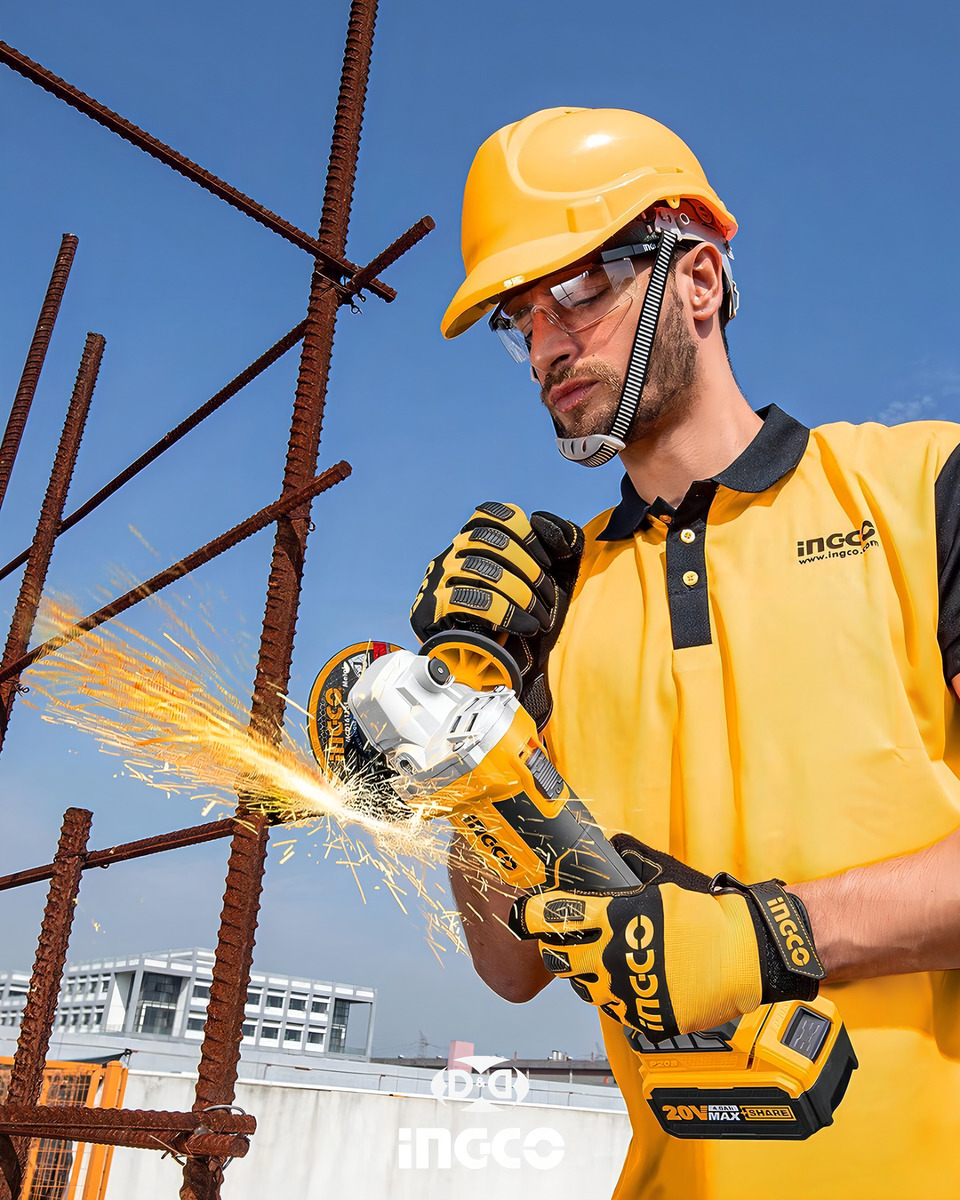 Ingco Industrial Cagli21154 Amoladora Brushless 4 1/2 Color Naranja Claro - Imagen 7