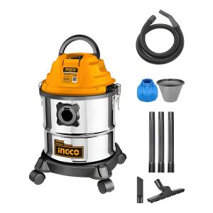 Aspiradora 12lt 1000w Ingco Vc12202 Color Plateado