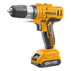 Taladro 10mm Atornillador Percutor 12v 2 Bat Ingco Cidli122