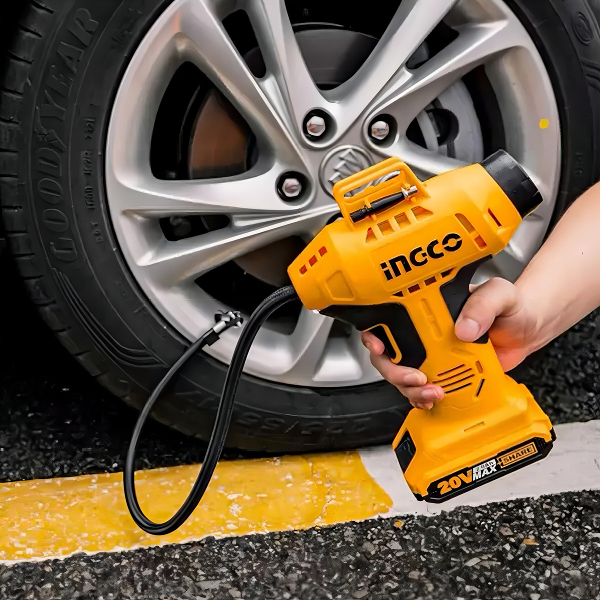 Inflador Compresor 20v P20s S/bat Ingco Cacli2018 - Imagen 3