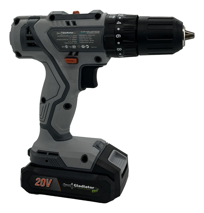 Taladro Atornillador Percutor 20v C/bat Gladiator - Imagen 5