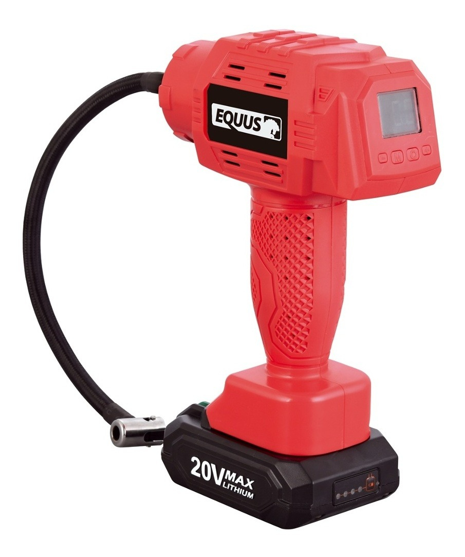 Inflador Compresor Pistola Inalámbrico Equus Equus Color Rojo
