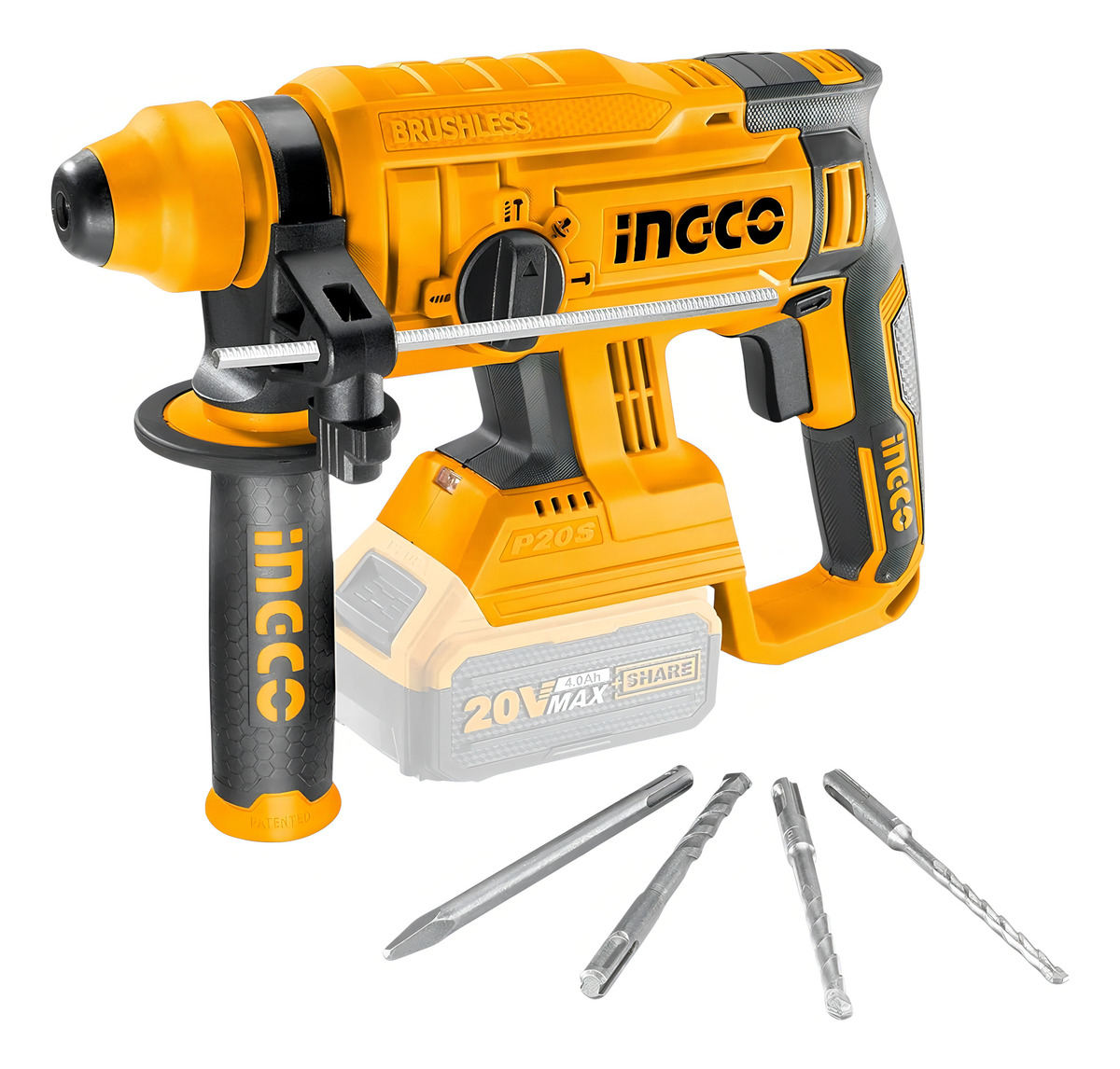 Rotomartillo Inalámbrico Industrial 1.5 J Crhli2201 Color Naranja Claro - Imagen 4