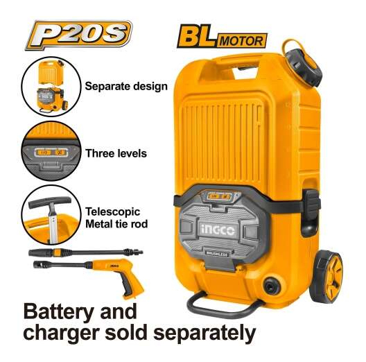 Hidrolavadora Bateria 90bar Ingco Cpwli4006 - Imagen 2