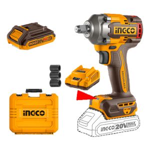 Llave De Impacto 400nm P20s Bl Con 2 Bat Carg + Valija Color Naranja Claro