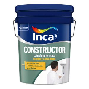 Pintura Interior Latex Antihongos Inca Constructor 4kg Color Blanco