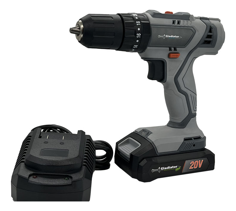 Taladro Atornillador Percutor 20v C/bat Gladiator - Imagen 8