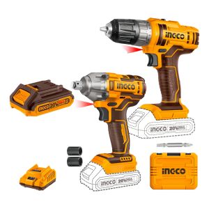 Kit Taladro + Llave De Impacto A Bateria Ingco Cosli230702