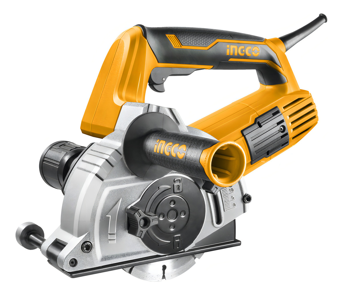 Acanaladora De Muro O Pared Ingco Wlc15008 4 Discos 1500w Ff Color Amarillo Frecuencia 50hz