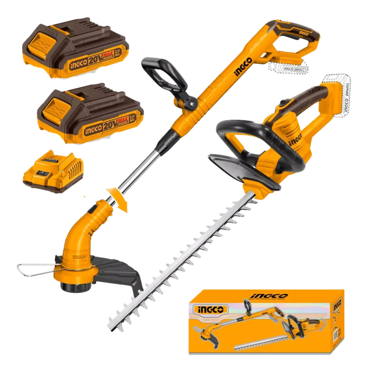 Kit Bordeadora A Bateria + Cortacerco Cosli240585 Ingco Mara