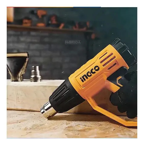 Pistola De Calor 2000w C Set De Boquillas Hg200047 Ingco Amarillo - Imagen 8