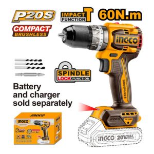 Combo Atornillador C Percutor (cidli20602) Mas Amoladora (cagli21154) 2 Bat Carg Mas Valija Ingco Ckli20273 Naranja Claro 50hz/60hz