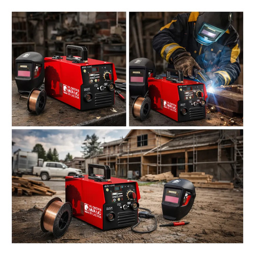 Soldadora Equus Flux Mig Mma/tig 120a +mascara+1kg Alambre Rojo - Imagen 6