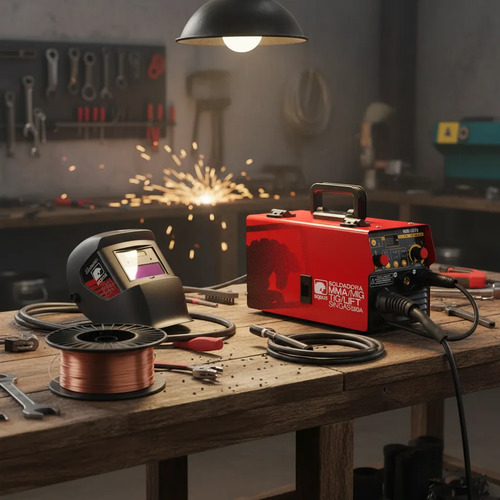 Soldadora Equus Flux Mig Mma/tig 120a +mascara+1kg Alambre Rojo - Imagen 7