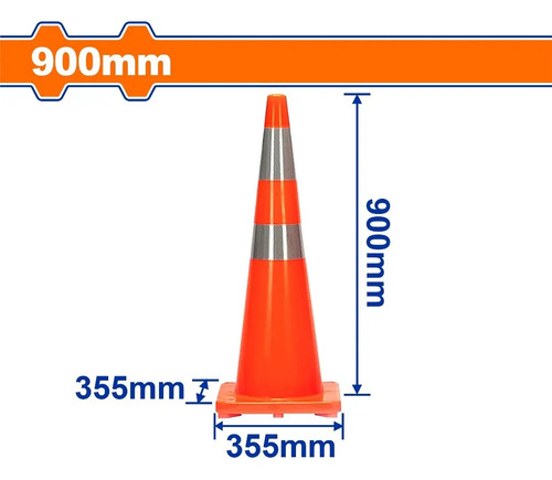 Cono Trafico Reflectivo Vial 90cm Wadfow Wyj1a90 Mara Naranja - Imagen 2