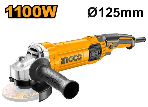 Amoladora Angular 4 1/2 1100w Ingco Ag110038 Pro + Regalo ! Amarillo 50-60hz - Imagen 2