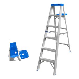 Escalera Pintor 6 Esc 150kg Con Bandeja Wadfow Wld4h06 Inox