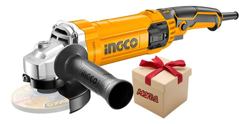 Amoladora Angular 4 1/2 1100w Ingco Ag110038 Pro + Regalo ! Amarillo 50-60hz