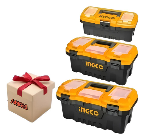 Kit 3 Cajas Herram 14 17 20 Broche Plastico Pbxk0301+ Regalo Anaranjado