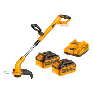 Bordeadora Con 2 Bat 20v 4ah + 1 Cargador Ingco + Regalo ! Naranja