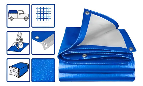 Lona 5x6 Mt Azul 110gr/m2 Wadfow Wtq1856 Mara Azul