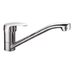Monocomando Cocina Mesa Bajo 35mm Tero Cromado Mcpbte Mara Plateado Cromado