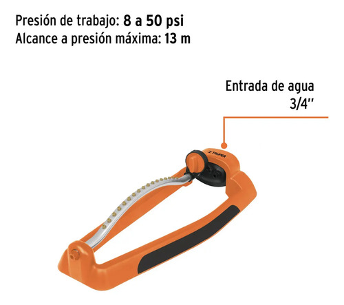 Regador Oscilatorio Plástico Y Metal Truper Osci-17 - Imagen 2