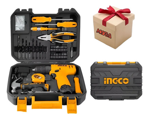 Kit Atornillador 12v Super Select Ingco + Regalo Amarillo