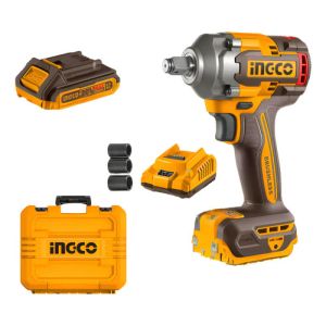 Llave De Impacto A Bateria 400nm Valija Ingco Ciwli2040 Naranja Claro 50hz 60hz
