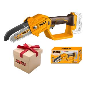 Motosierra Eléctrica Ingco Cgsli2058, Batería. Naranja Claro