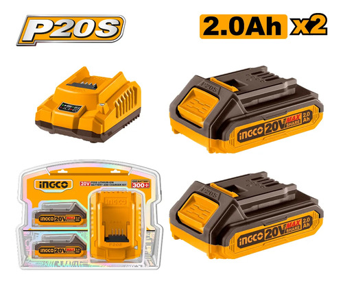 Inflador Compresor 20v P20s Wadfow +2 Bateria +carador Ingco Azul 50-60 Monofásica - Imagen 3