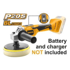 Lustra Pulidora 150mm Ingco A Bateria 20 Volt Linea P20s Naranja Claro